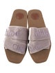 Chloé Velvet Graphic Print Slides