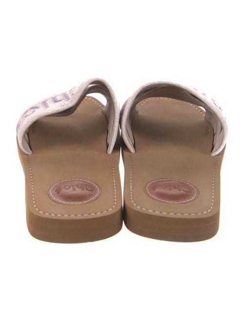 Chloé Velvet Graphic Print Slides