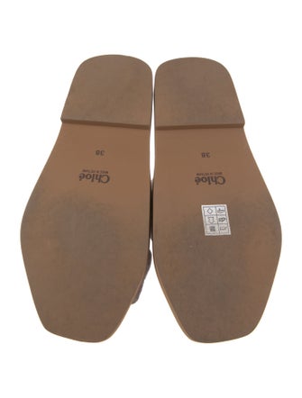 Chloé Velvet Graphic Print Slides