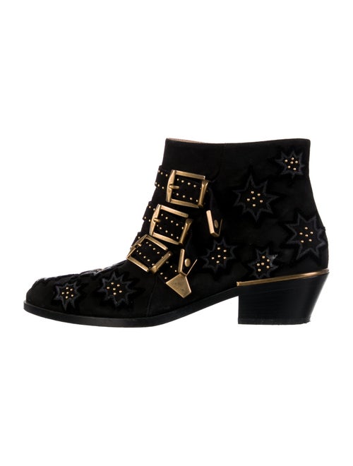 Chloé Suede Studded Accents Boots
