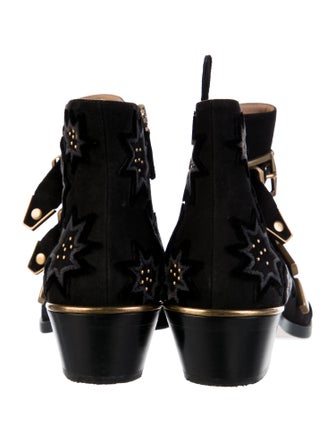 Chloé Suede Studded Accents Boots