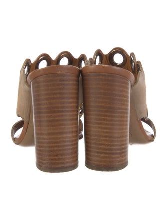 Chloé Suede Animal Print Slides