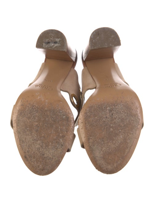 Chloé Suede Animal Print Slides