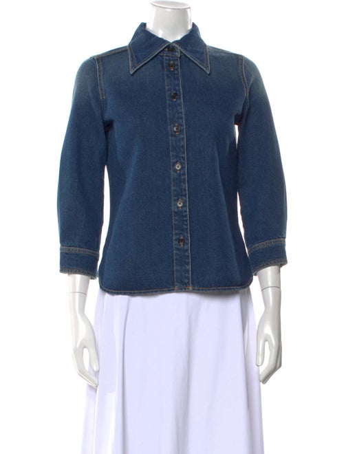 Chloé Three-Quarter Sleeve Button-Up Top