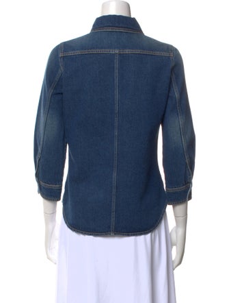 Chloé Three-Quarter Sleeve Button-Up Top