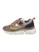 Chloé Leather Colorblock Pattern Sneakers