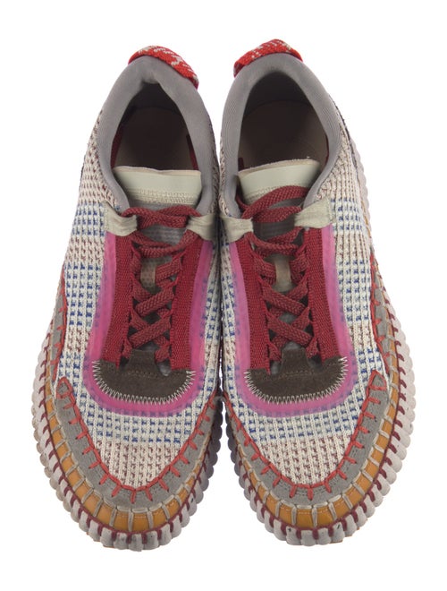 Chloé Tweed Pattern Whipstitch Trim Sneakers