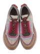 Chloé Tweed Pattern Whipstitch Trim Sneakers