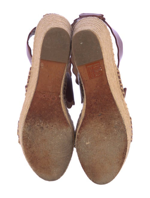 Chloé Leather Scalloped Accent Espadrilles