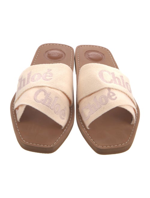 Chloé Leather Graphic Print Slides