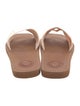 Chloé Leather Graphic Print Slides