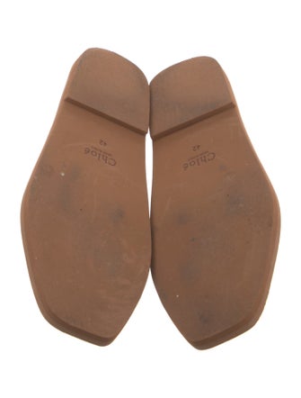 Chloé Leather Graphic Print Slides