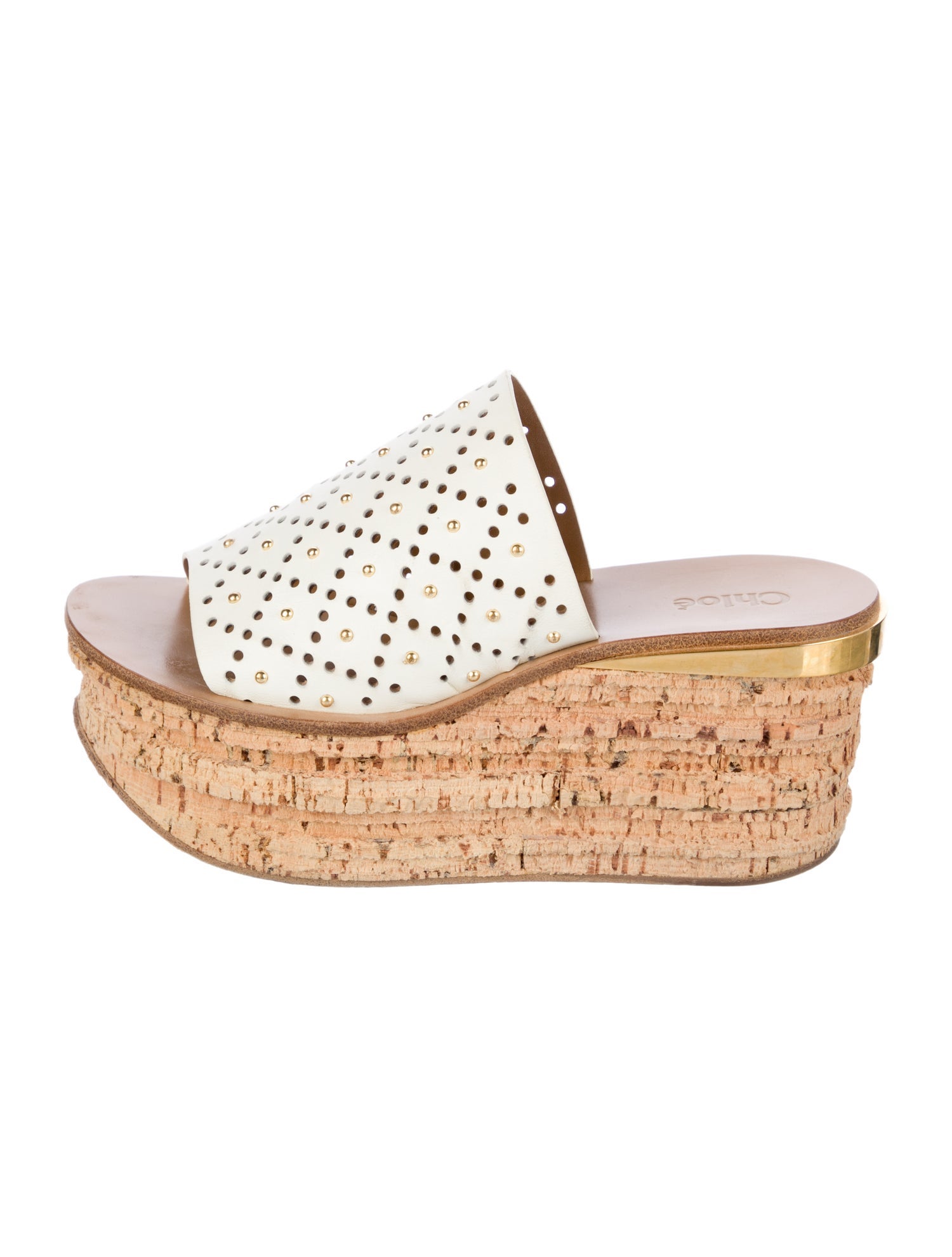Chloé Leather Patterned Slides