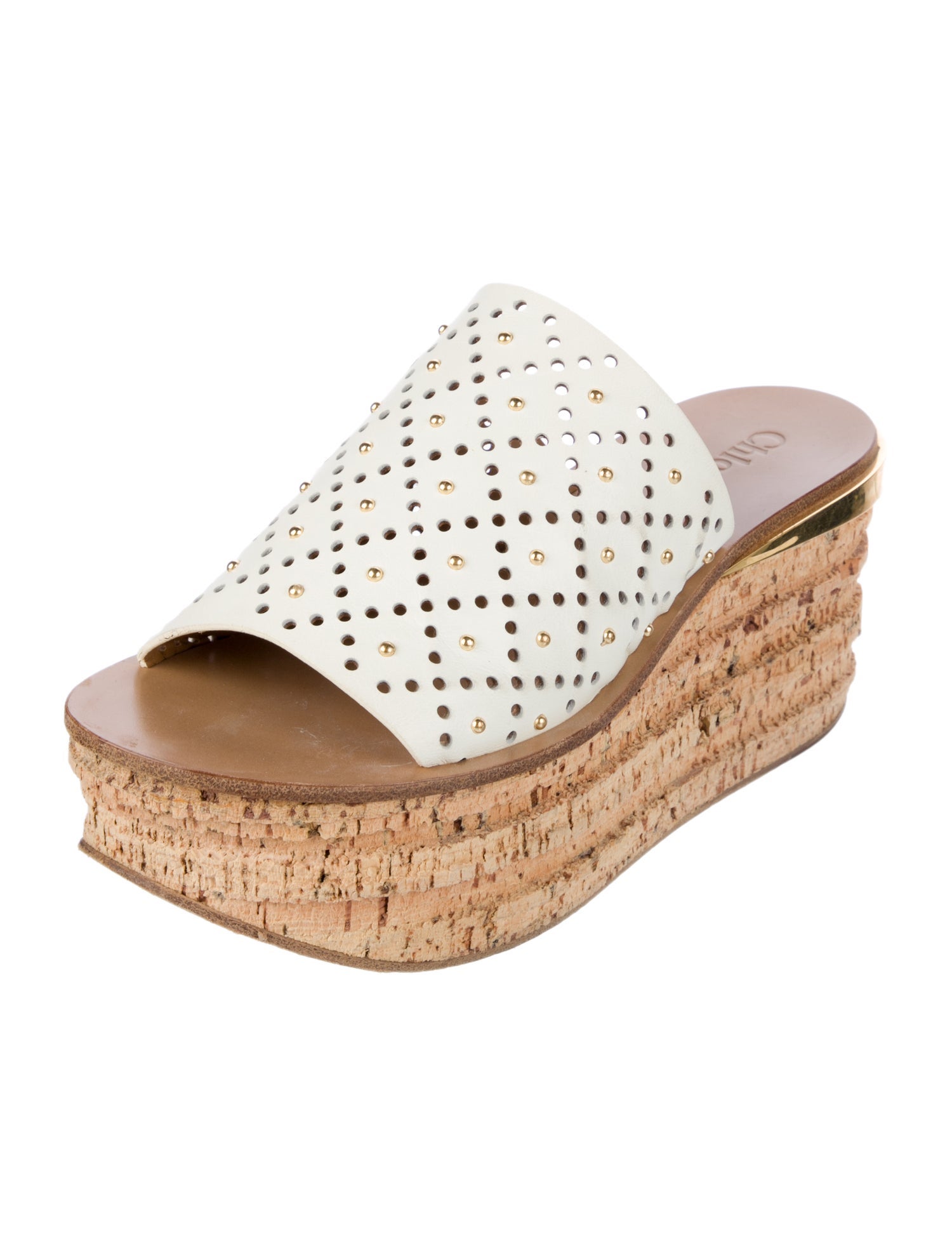 Chloé Leather Patterned Slides