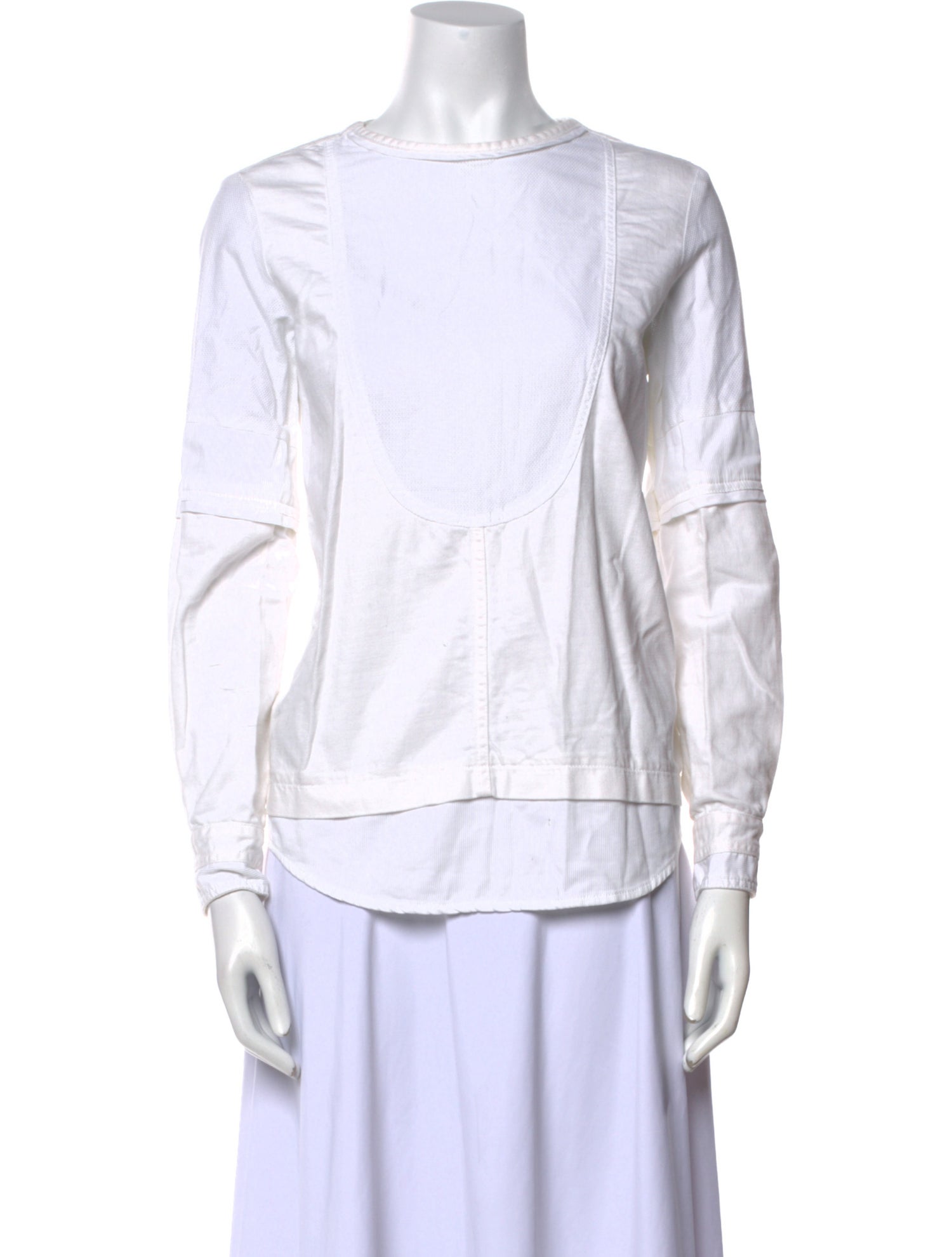 Chloé Bateau Neckline Long Sleeve Top