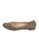 Chloé Leather Scalloped Accent Ballet Flats