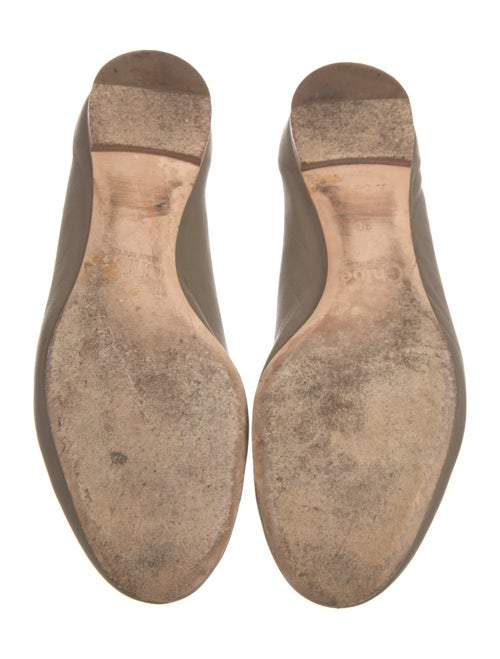 Chloé Leather Scalloped Accent Ballet Flats