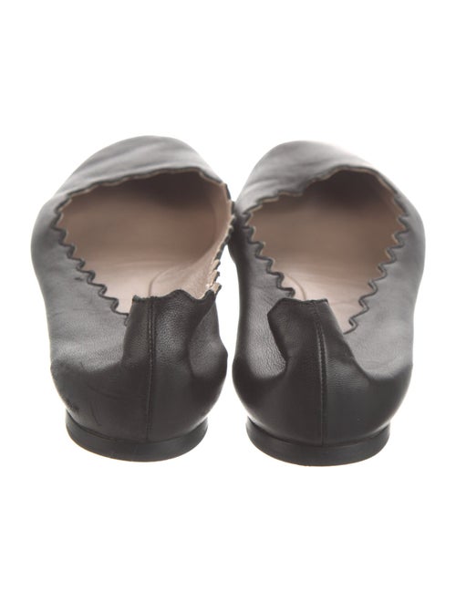 Chloé Leather Scalloped Accent Ballet Flats