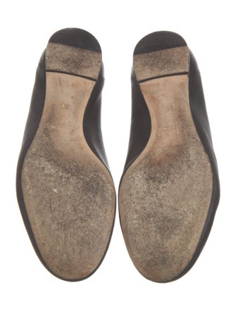 Chloé Leather Scalloped Accent Ballet Flats