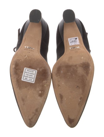 Chloé Suede Beaded Accents T-Strap Pumps