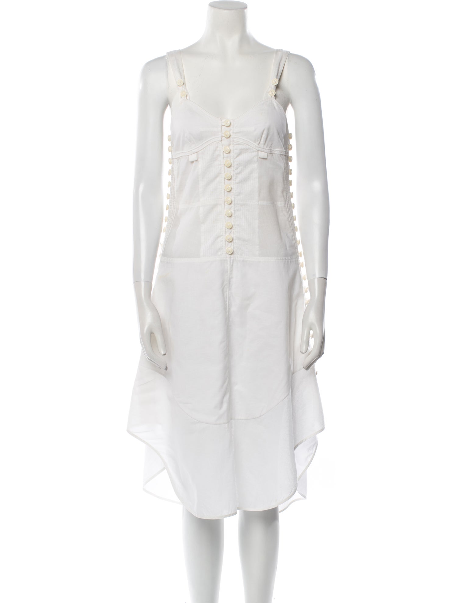 Chloé Scoop Neck Midi Length Dress