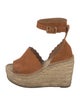 Chloé Suede Scalloped Accent Espadrilles