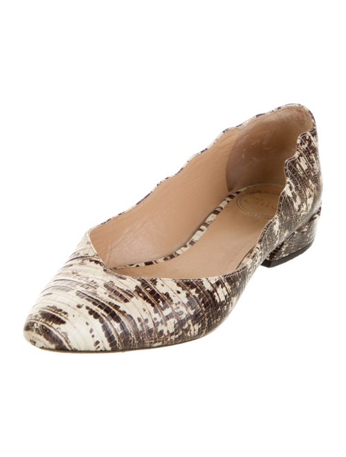 Chloé Leather Animal Print Flats