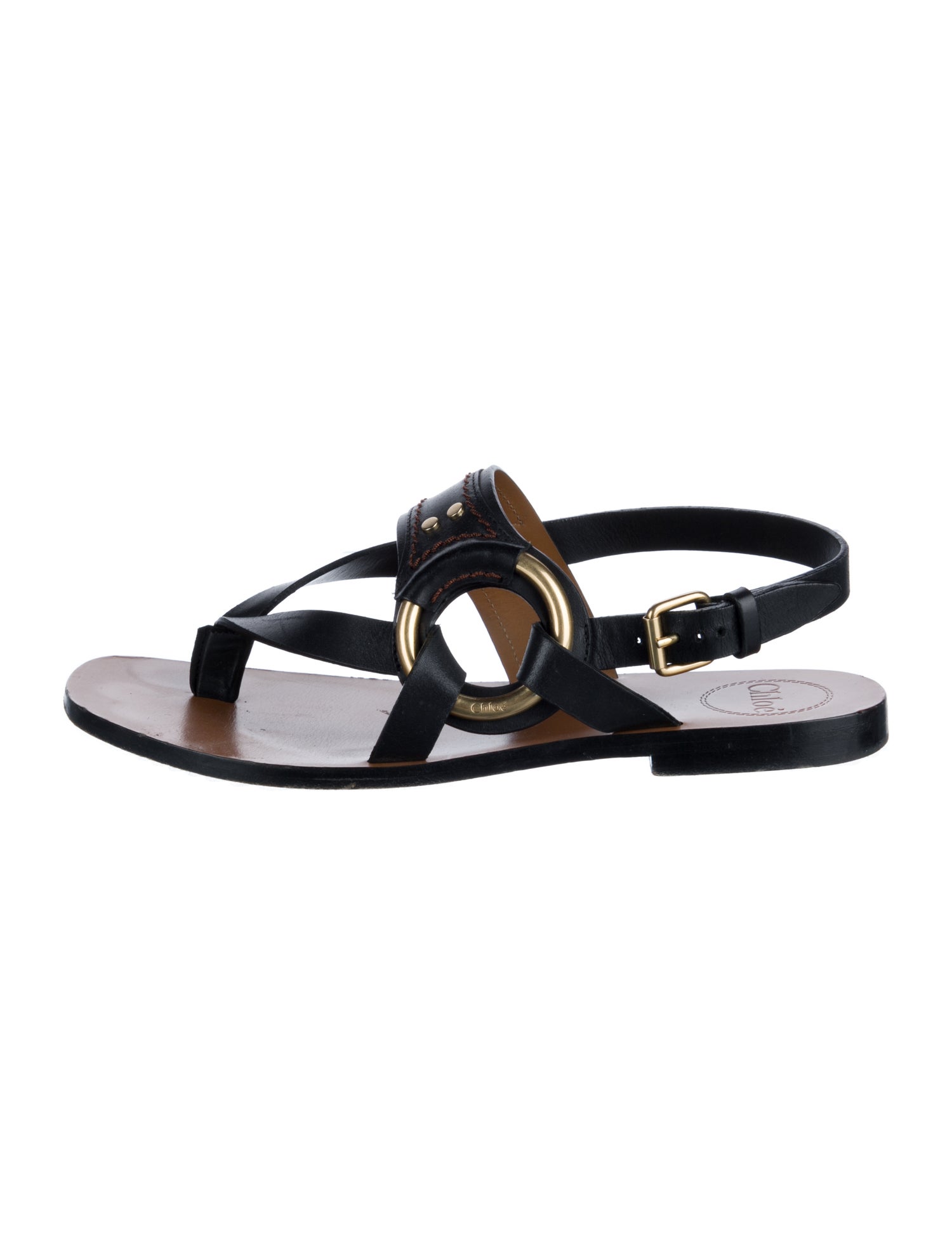 Chloé Leather Slingback Sandals