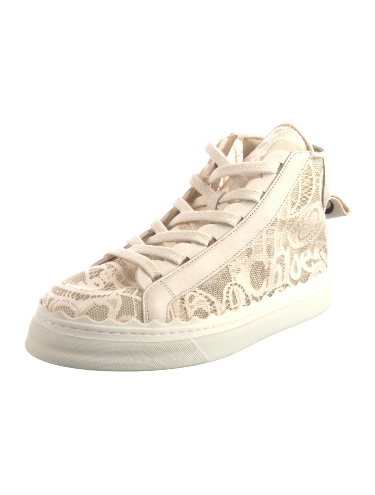 Chloé Lace Lace Pattern Sneakers