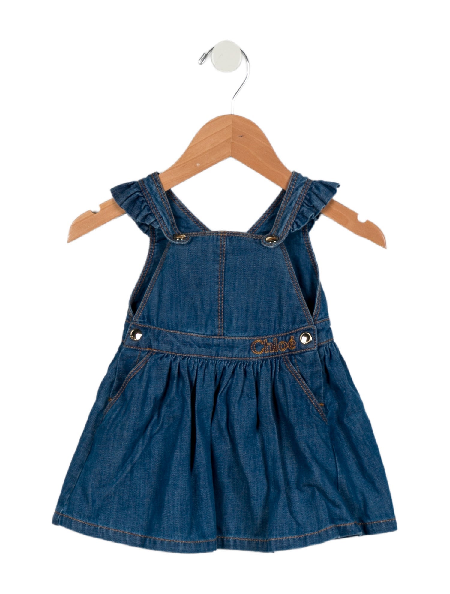 Chloé Infant Girls' Denim Sleeveless Dress w/Tags