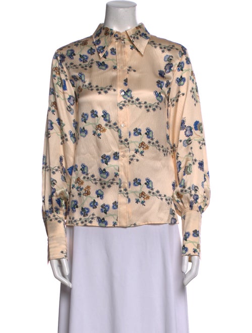 Chloé Silk Printed Button-Up Top