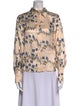 Chloé Silk Printed Button-Up Top