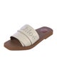 Chloé Leather Graphic Print Slides