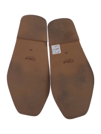 Chloé Leather Graphic Print Slides