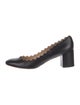 Chloé Leather Scalloped Accent Pumps