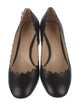 Chloé Leather Scalloped Accent Pumps