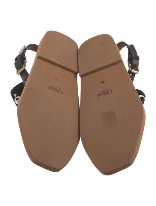 Chloé Leather Graphic Print Slingback Sandals
