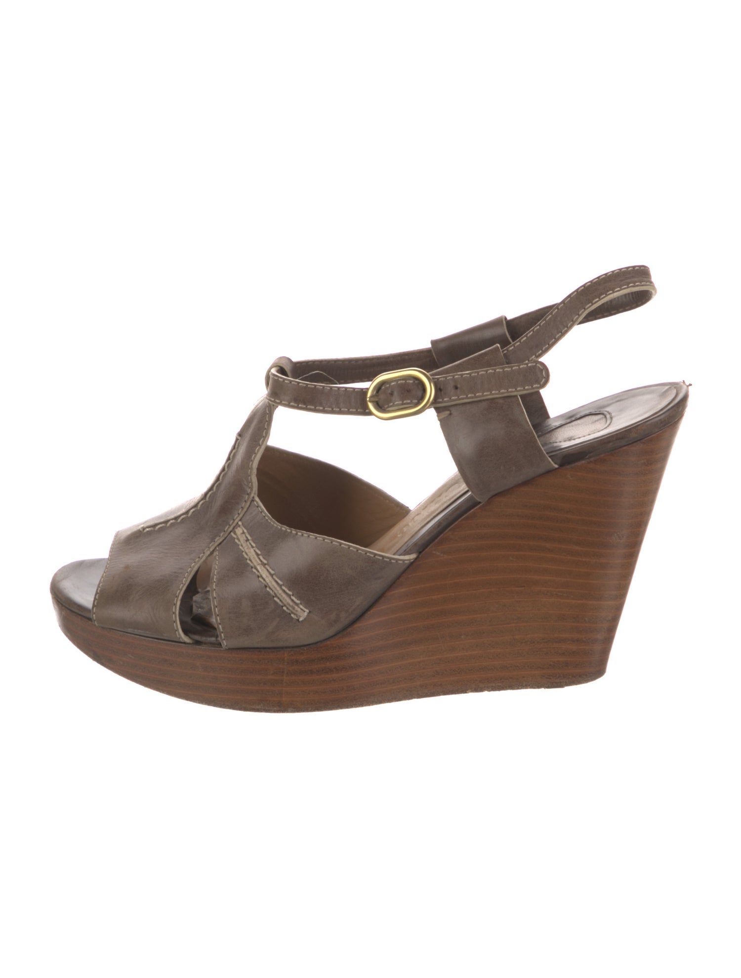 Chloé Leather T-Strap Sandals
