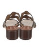 Chloé Leather Colorblock Pattern Slides