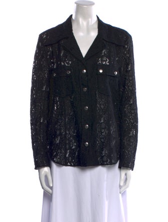 Chloé Printed Long Sleeve Button-Up Top