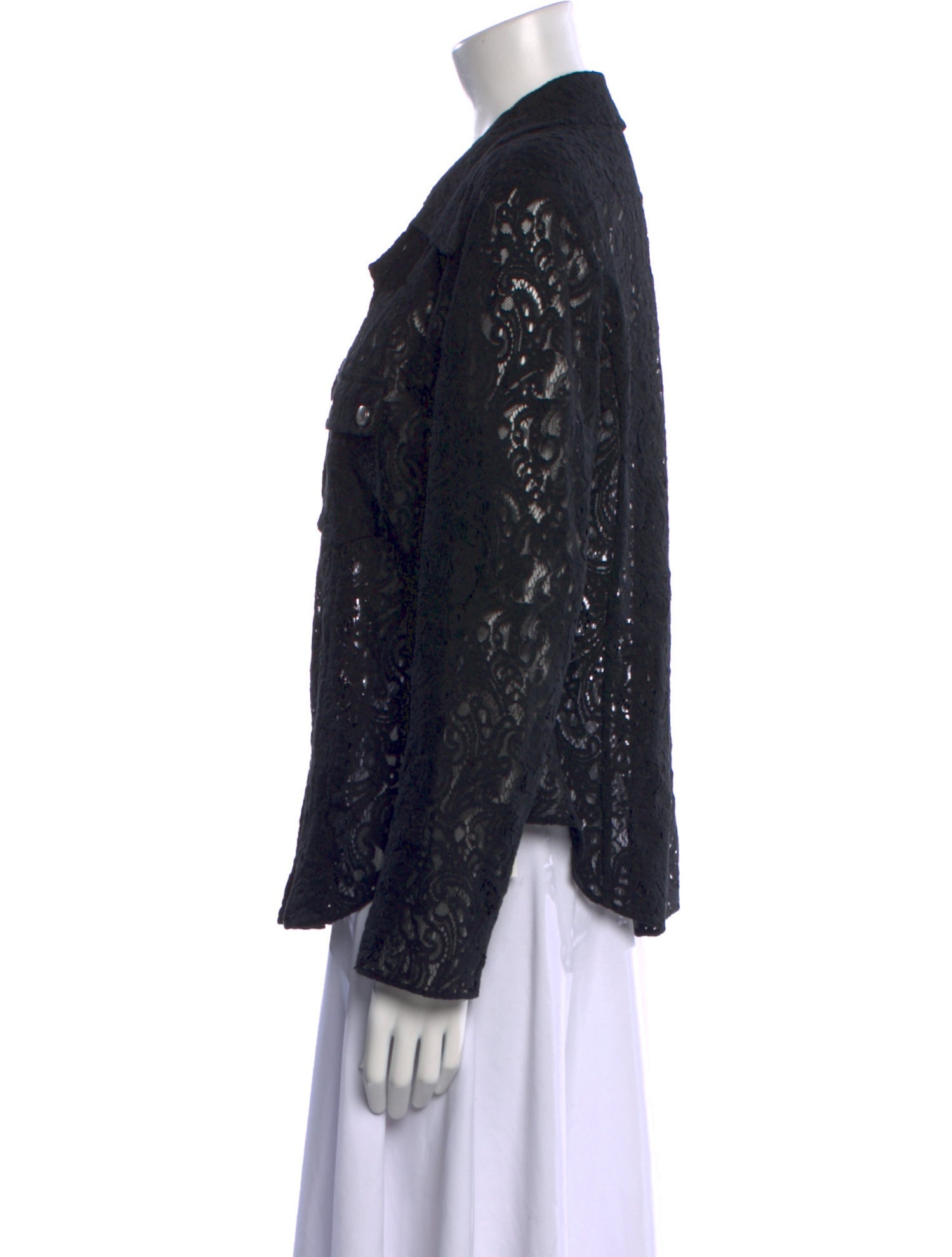 Chloé Printed Long Sleeve Button-Up Top