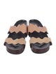 Chloé Leather Scalloped Accent Slides