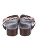 Chloé Leather Scalloped Accent Slides