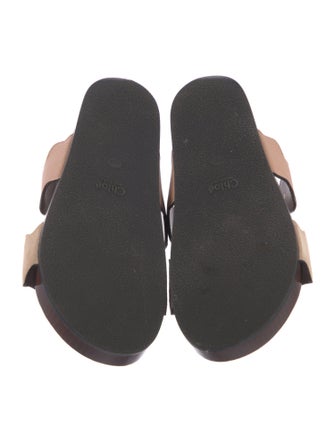 Chloé Leather Scalloped Accent Slides