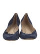 Chloé Suede Scalloped Accent Ballet Flats