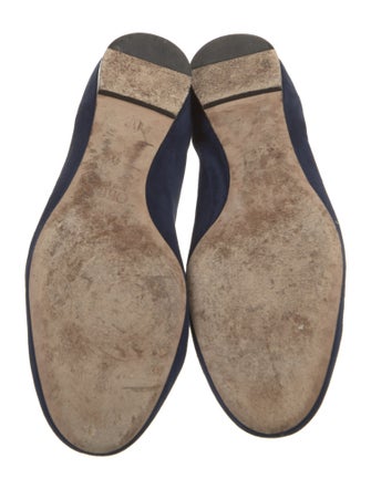 Chloé Suede Scalloped Accent Ballet Flats