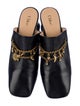 Chloé Leather Chain-Link Accents Mules