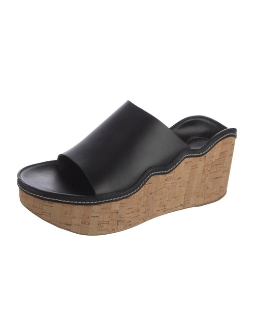 Chloé Leather Scalloped Accent Slides