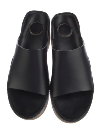 Chloé Leather Scalloped Accent Slides