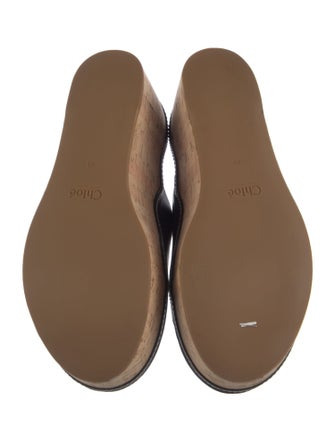 Chloé Leather Scalloped Accent Slides